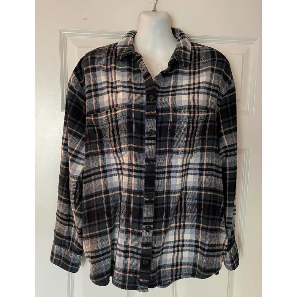 Madewell Flannel Shirt/Jacket, Womens Large, Button Down